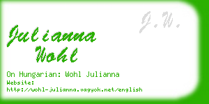 julianna wohl business card